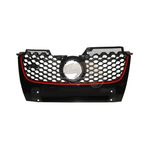 GRILLE zwart met rode bies GTi